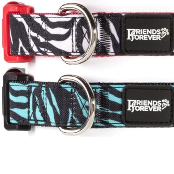 (L) Friends Forever Pattern Dog Collar - Picture 2 of 6